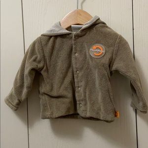 3/$25 Noppies Olive Green Terrycloth Hoodie